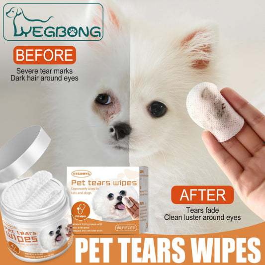 LuxePawe Pet Cleaning Wet Wipes for Dog & Cat Tear Stain Removal