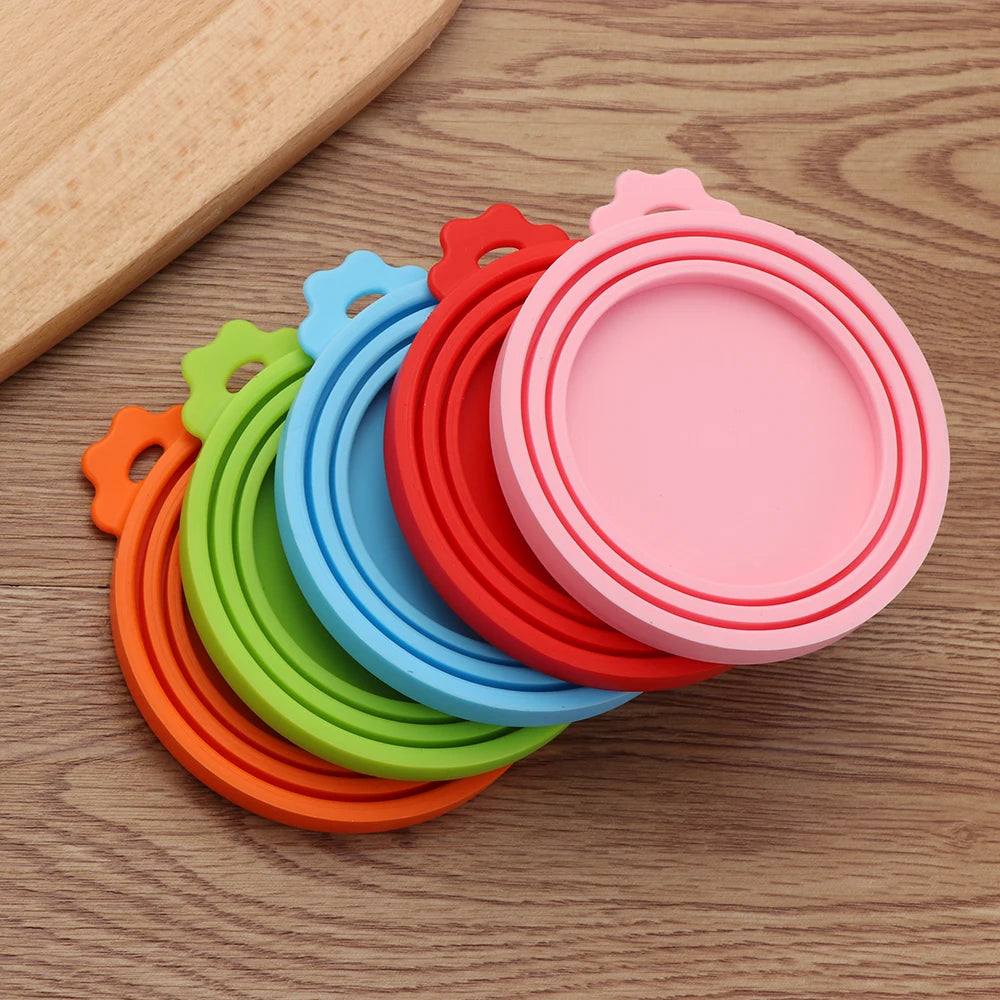 LuxePawe 3-in-1 Reusable Silicone Pet Can Cover Lid for Dog Cat Food