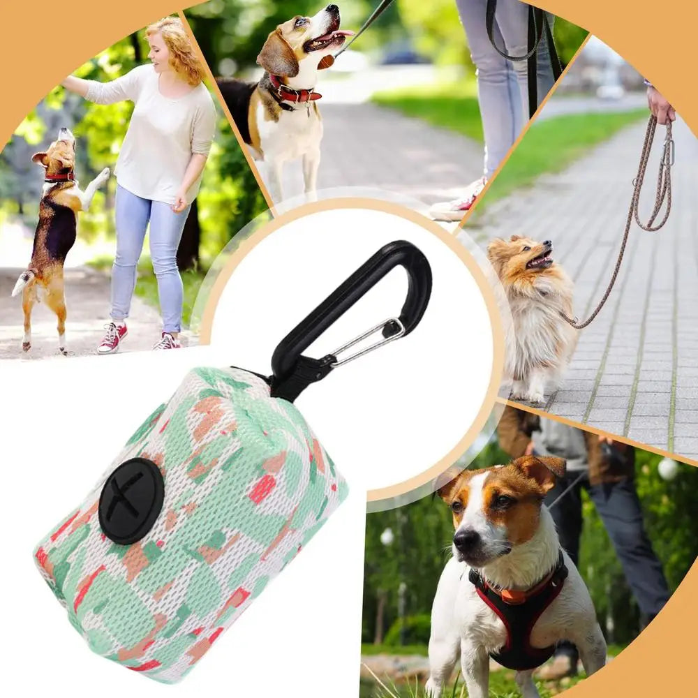 LuxePawe Dog Poop Bag Holder with Carabiner Refillable for Walking