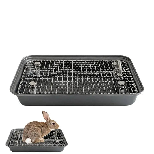 LuxePawe Bunny Litter Box Removable Stainless Steel Training Pan
