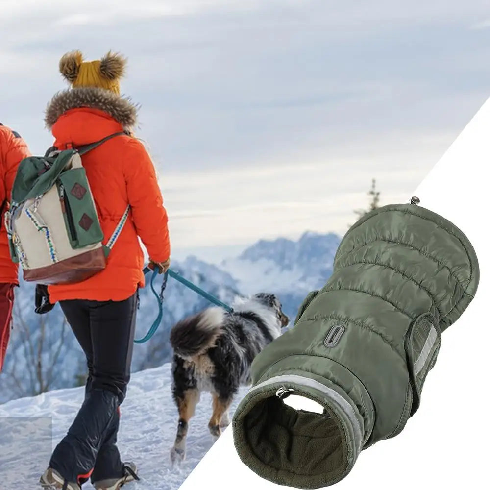 LuxePawe Winter Dog Jacket Waterproof Fleece Lined Warm Outdoor Coat
