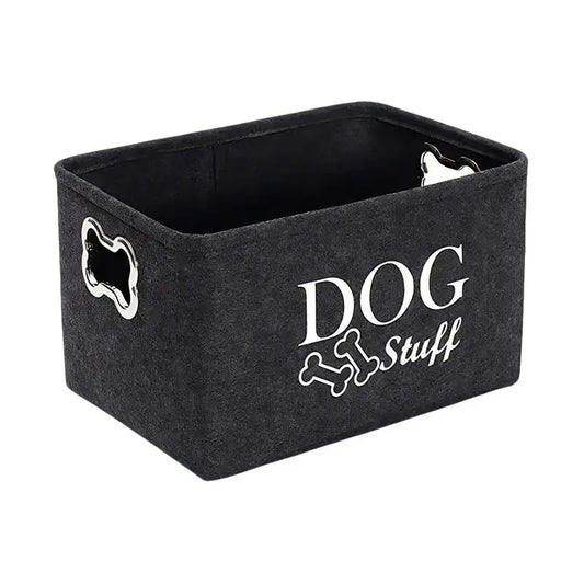 LuxePawe Pet Toy Basket Storage Box with Handle for Dog Accessories