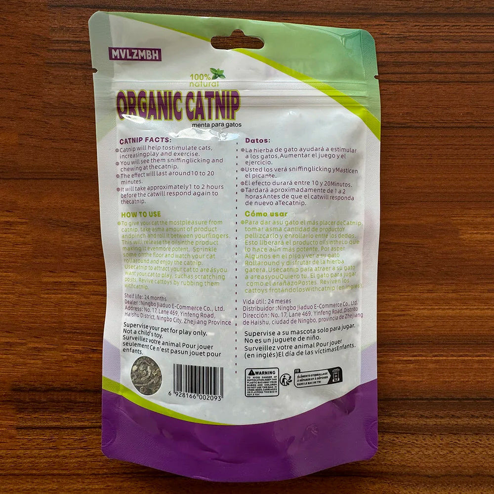 LuxePawe Organic Natural Catnip Toy – Mint Grass Fun Interactive Cat Toy