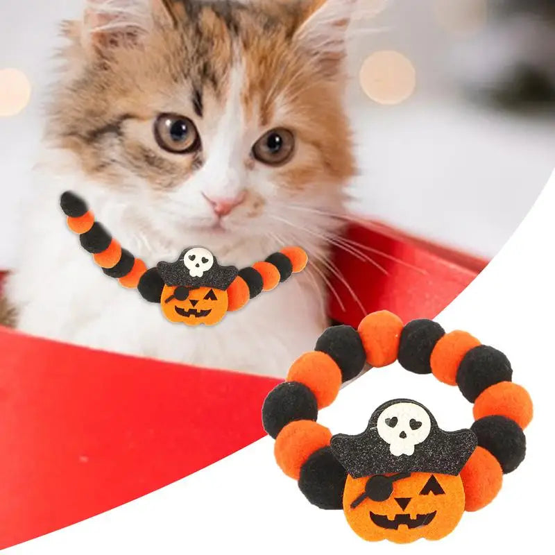 LuxePawe Adjustable Halloween Pet Collar – Stylish for Dogs & Cats