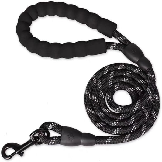 LuxePawe Heavy Duty Reflective Dog Leash 5ft with Padded Handle for Training