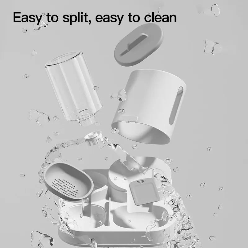 LuxePawe Automatic Cat Water Dispenser & Feeder Spill-Proof Large 1-Pack