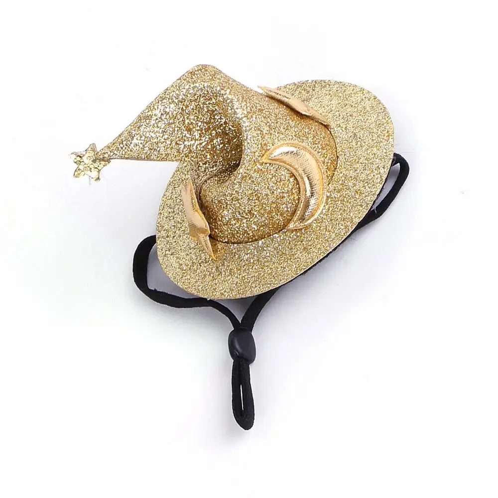 LuxePawe Mini Witch Hat – Adjustable Halloween Pet Headgear for Small Animals