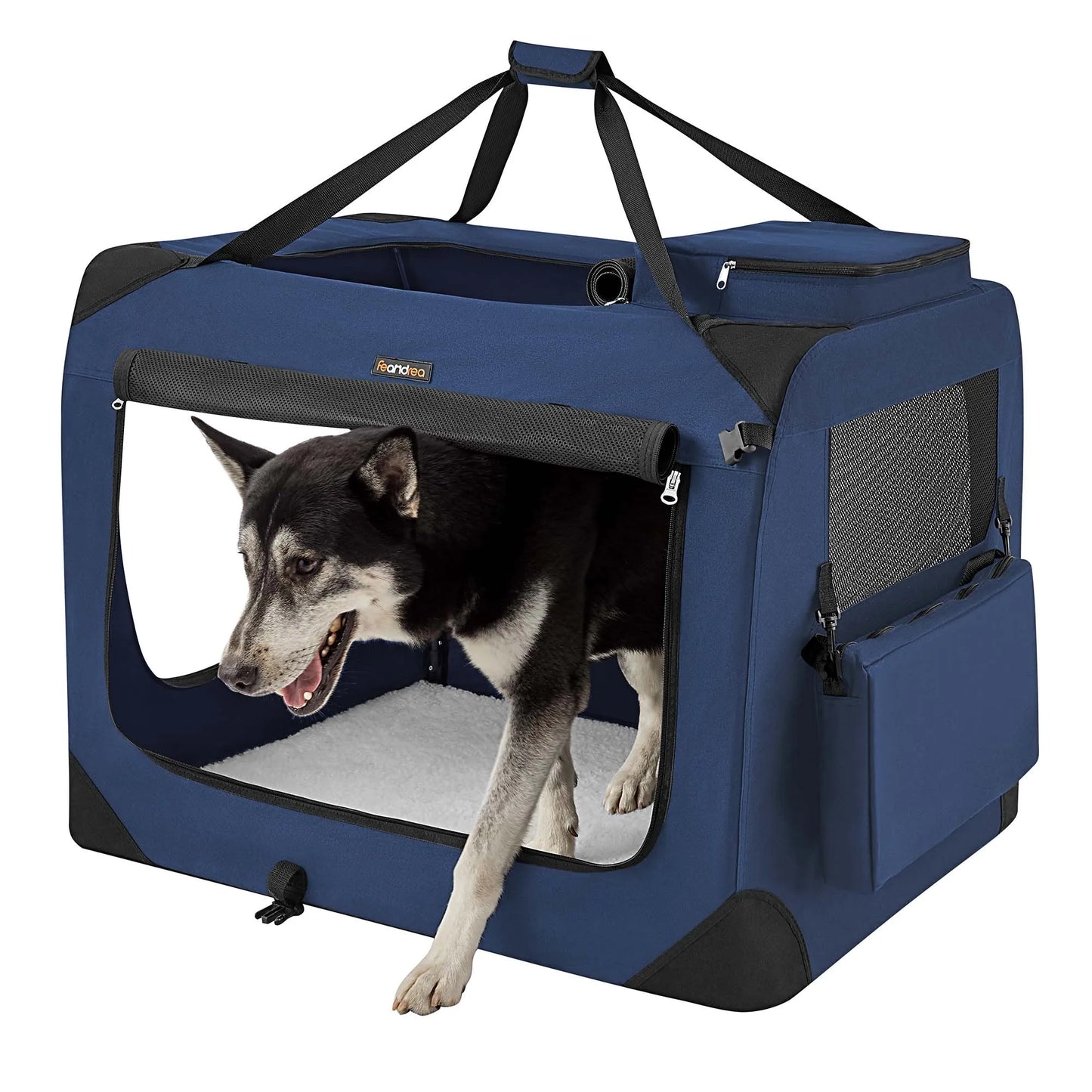 LuxePawe Soft Dog Crate 36in Portable Indoor Outdoor Travel Carrier