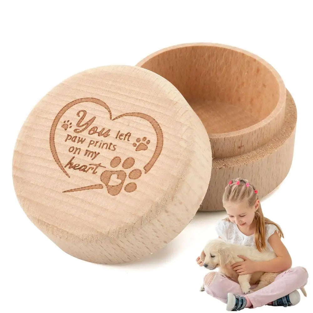 LuxePawe Durable Pet Hair & Ashes Keepsake Box for Dog & Cat Memorial