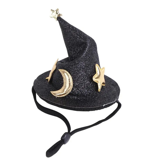 LuxePawe Mini Witch Hat – Adjustable Halloween Pet Headgear for Small Animals