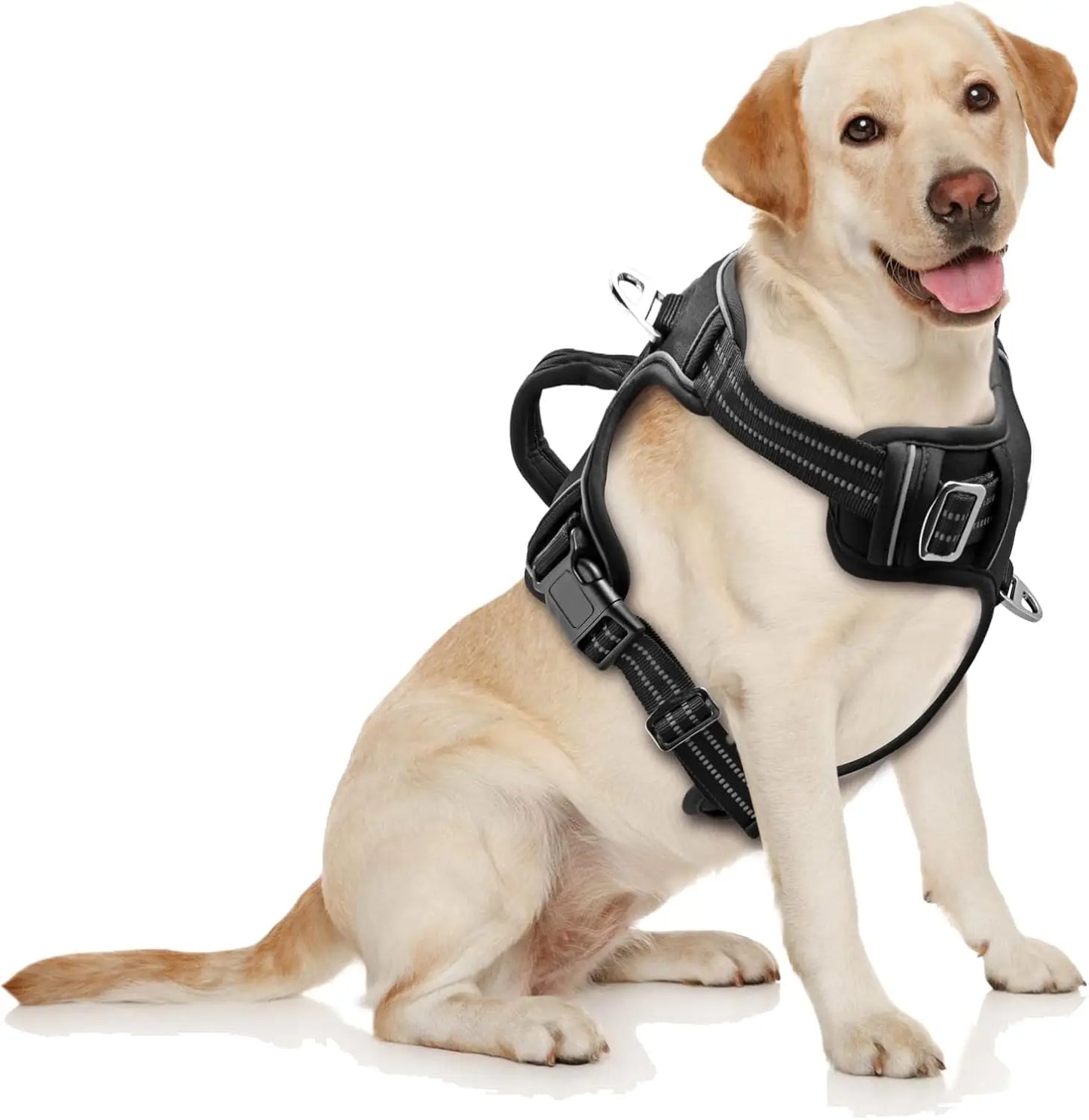 LuxePawe No-Pull Adjustable Dog Harness for Large Dogs – Reflective Mesh Vest