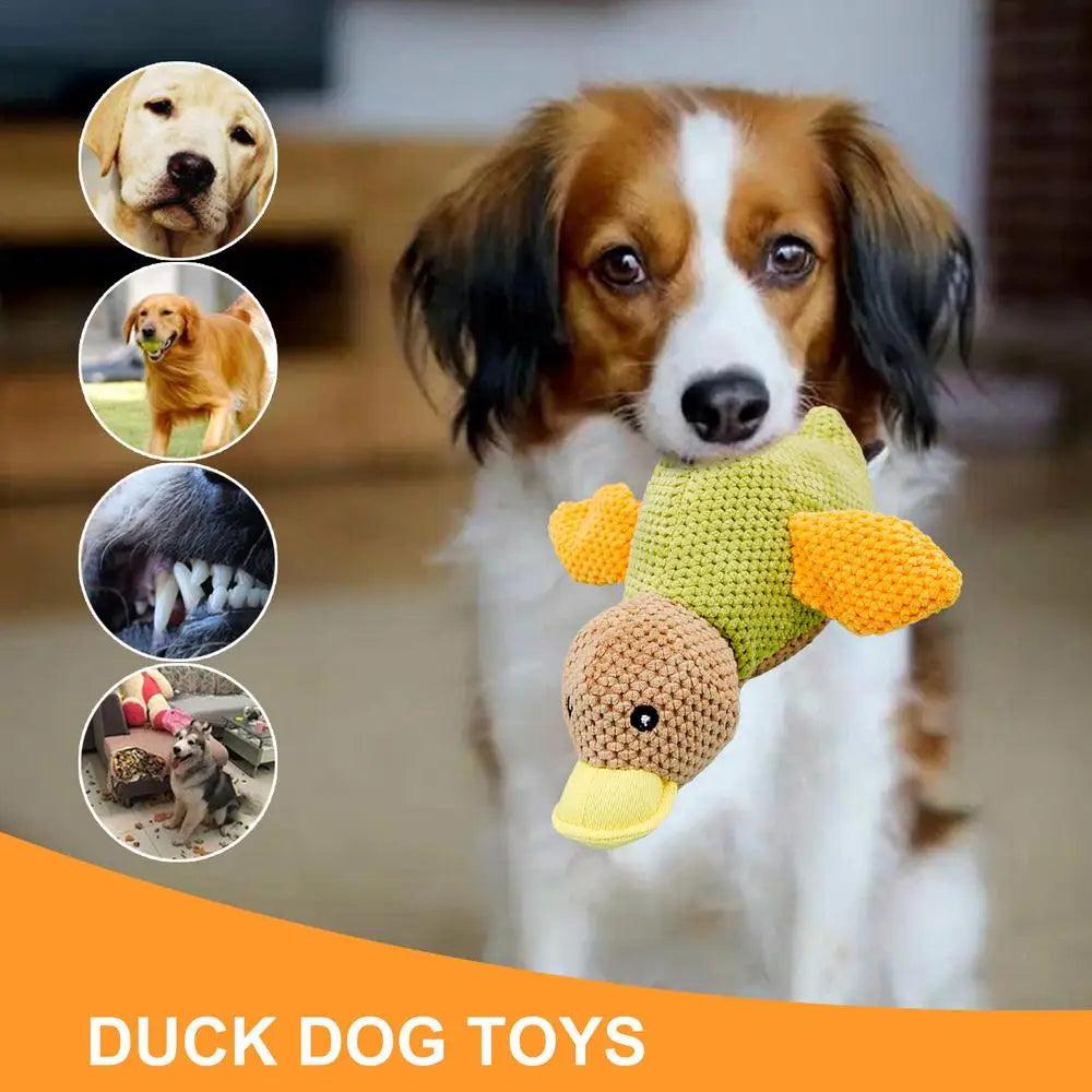 LuxePawe Soft Duck Dog Toy | Cute Squeaky Plush Chew Toy for Happy Pets