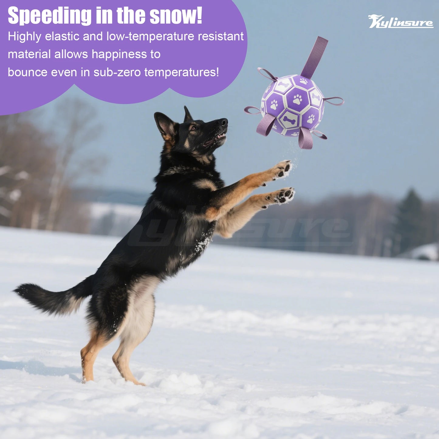 LuxePawe Dog Soccer Ball Toy with Straps Interactive Tug & Chew Toy