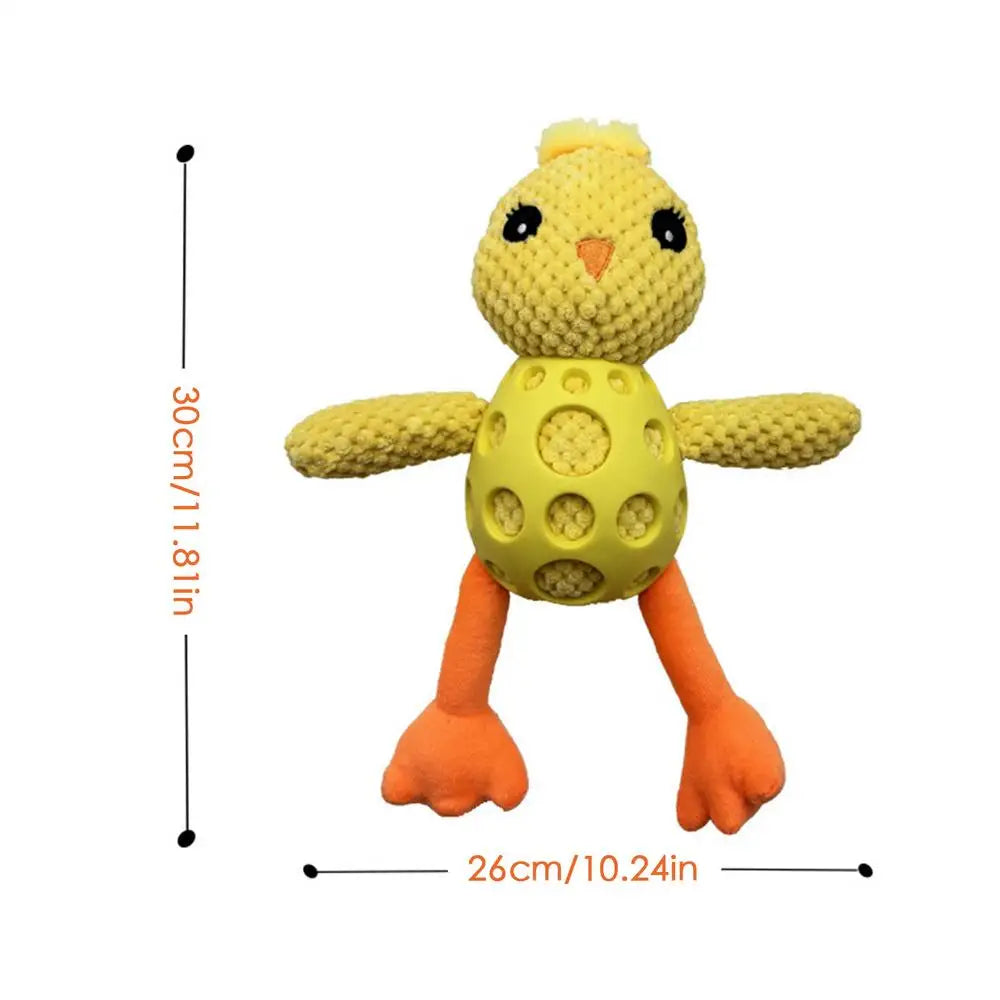 LuxePawe Squeaky Plush Chick Dog Toy Interactive Chew Toy for Dogs