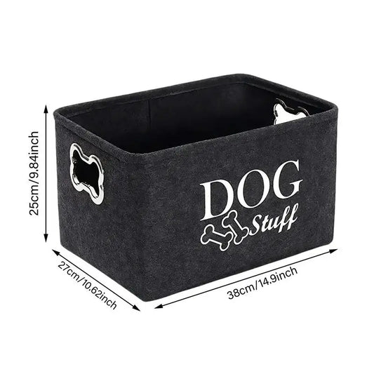 LuxePawe Pet Toy Basket Storage Box with Handle for Dog Accessories