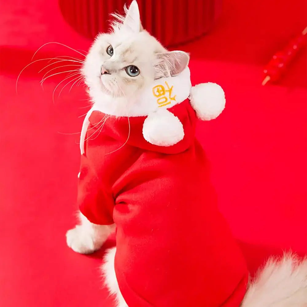 LuxePawe Warm Cat & Dog Winter Sweater Soft Cotton Puppy Coat Hooded