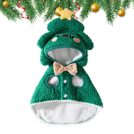 LuxePawe Cozy Holiday Pet Cape Cartoon Hat Christmas Outfit for Cats & Puppies