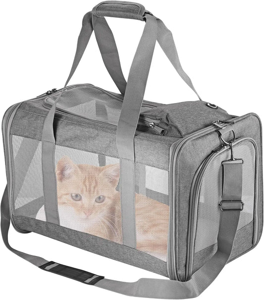LuxePawe Airline-Approved Soft Pet Carrier for Cats & Dogs Travel Bag