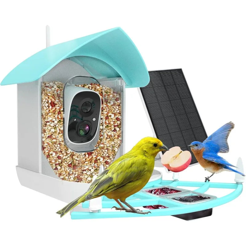 LuxePawe AI Bird Identifier Solar WiFi 1080P Camera for Backyard Watching