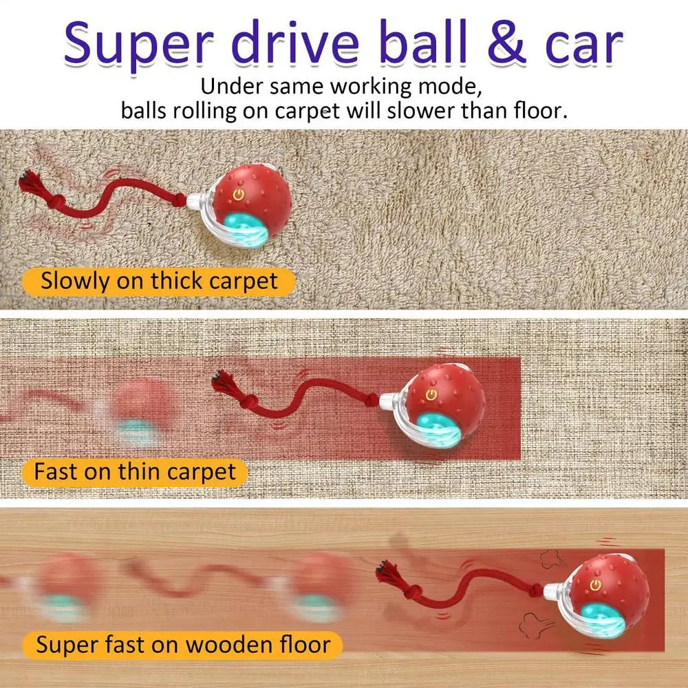 LuxePawe Automatic Smart Cat Ball Toy – USB Rechargeable with 3 Play Modes