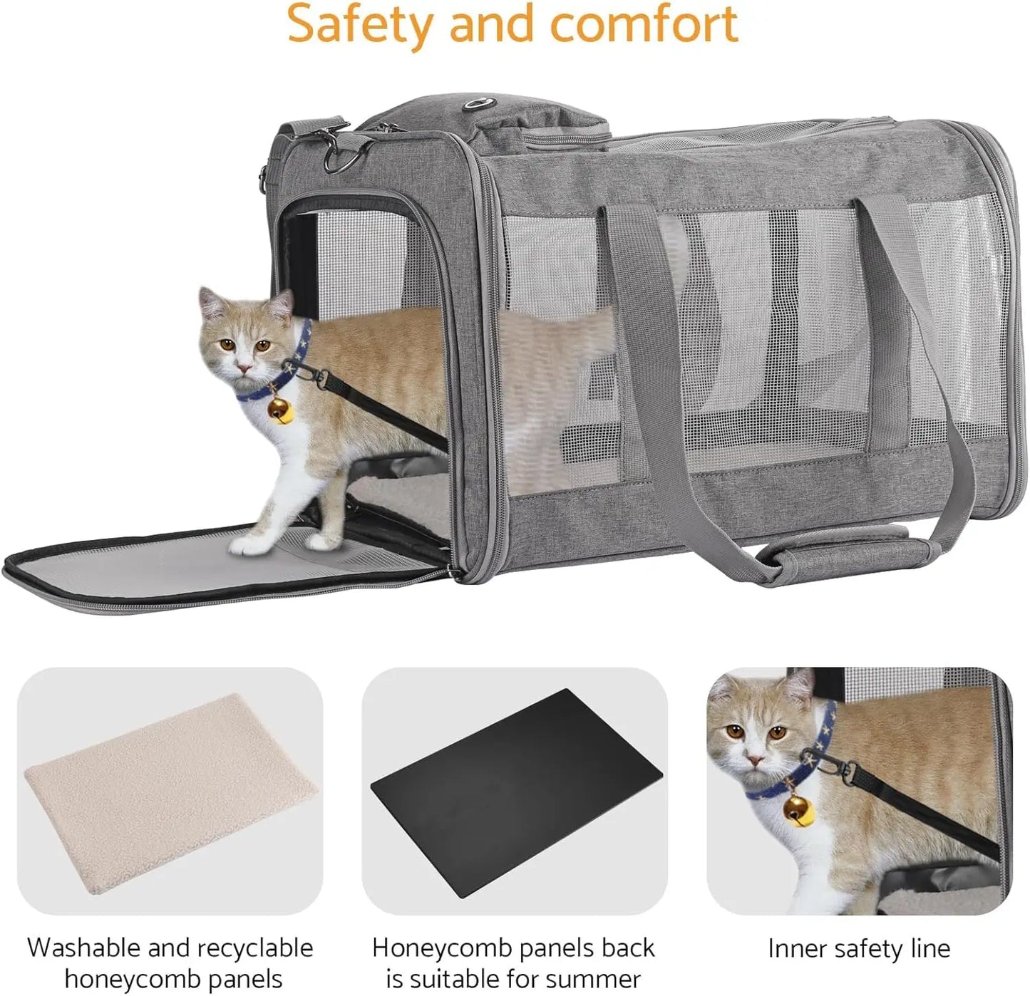 LuxePawe Airline-Approved Soft Pet Carrier for Cats & Dogs Travel Bag
