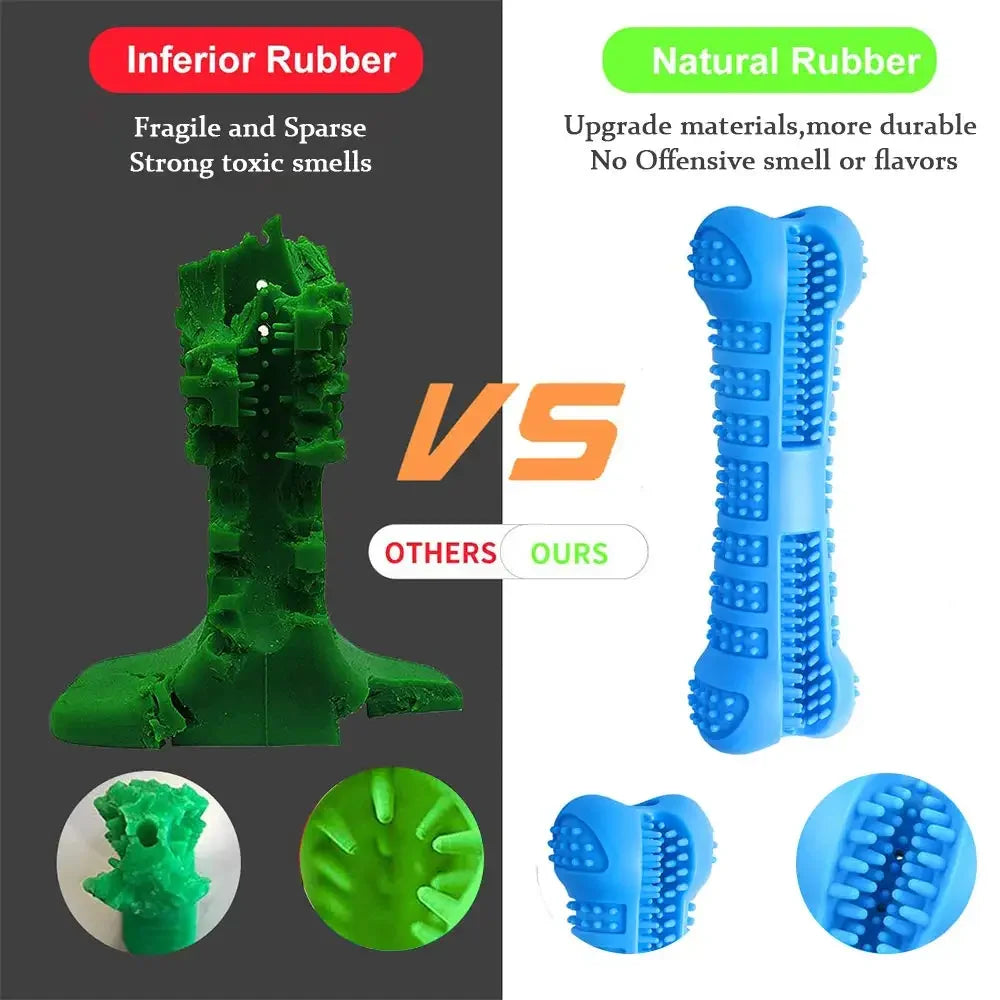 LuxePawe Rubber Dog Chew Toy Toothbrush Stick for Small Dogs Training