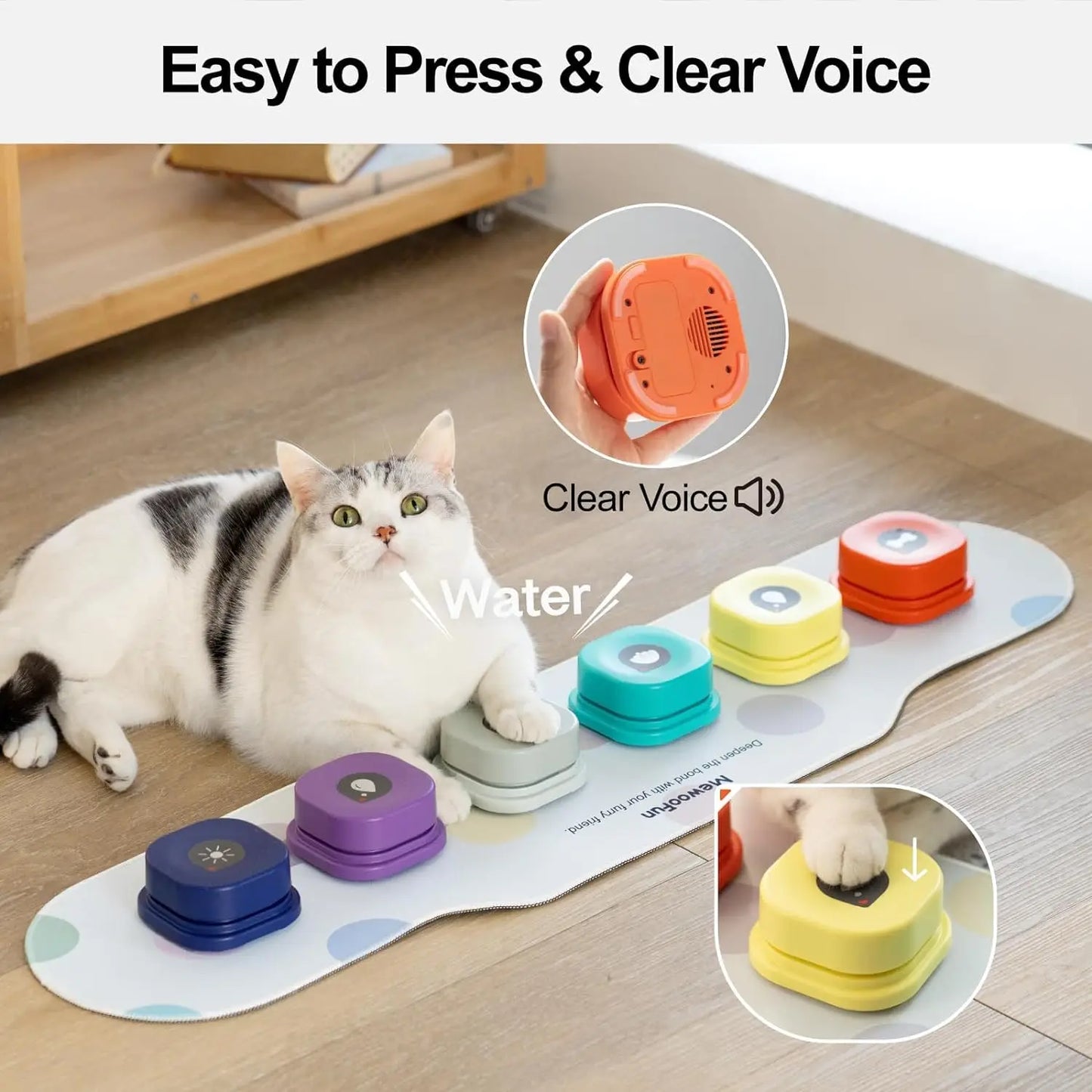 LuxePawe Dog Talking Buttons with Mat Voice Recording Pet Trainer