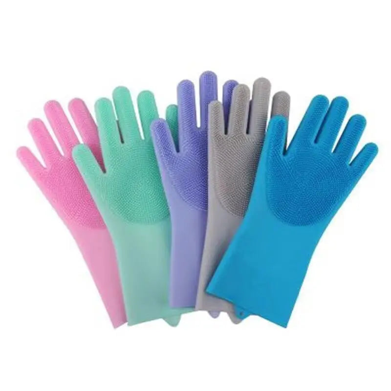 LuxePawe Silicone Dishwashing Gloves, Waterproof Magic Cleaning Gloves