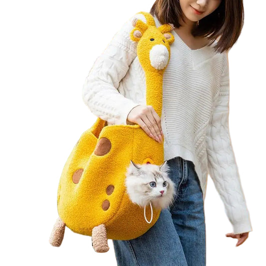 LuxePawe Small Pet Carrier Bag Plush Sponge Outdoor Fashionable Tote