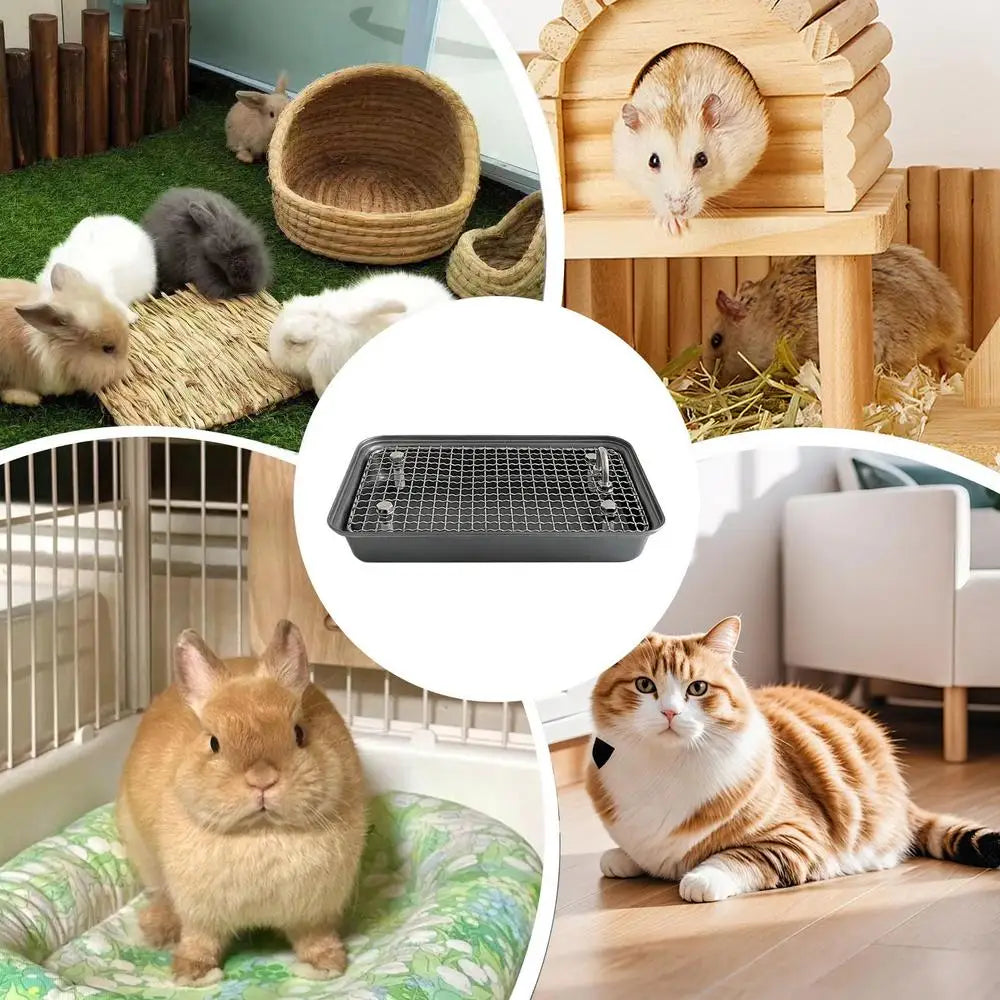 LuxePawe Bunny Litter Box Removable Stainless Steel Training Pan