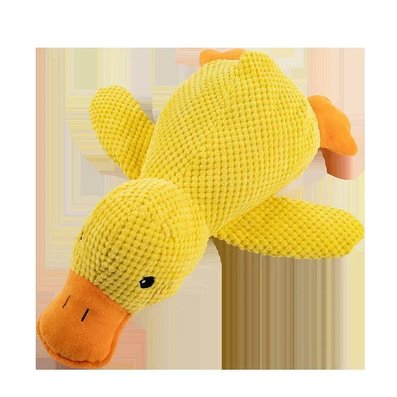 LuxePawe Plush Duck Dog Toy Calming Chew Squeaky Toy for Puppies