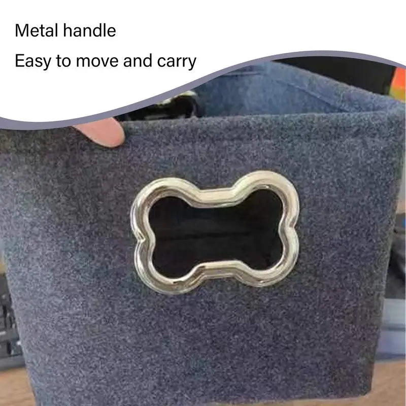 LuxePawe Pet Toy Basket Storage Box with Handle for Dog Accessories