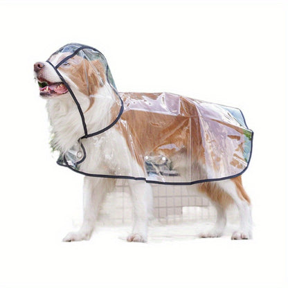 LuxePawe Transparent Raincoat for Large Dogs Golden Retriever & Border Collie