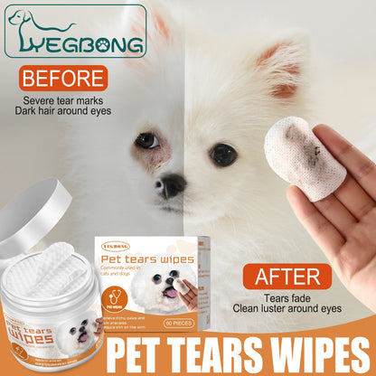 LuxePawe Pet Cleaning Wet Wipes for Dog & Cat Tear Stain Removal