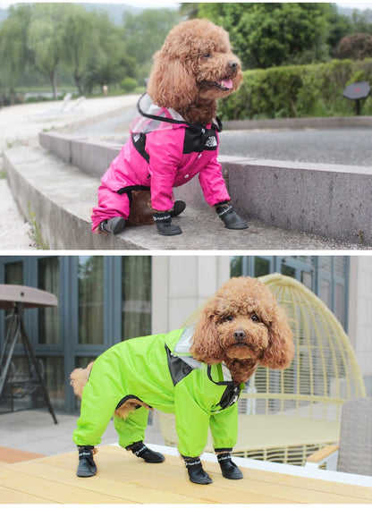 LuxePawe Transparent Hooded Dog Raincoat Waterproof Jacket for Dogs & Cats