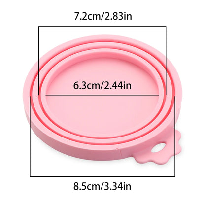 LuxePawe 3-in-1 Reusable Silicone Pet Can Cover Lid for Dog Cat Food