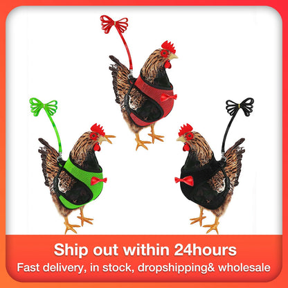 LuxePawe Adjustable Poultry Harness – Soft Rope for Chicken & Duck