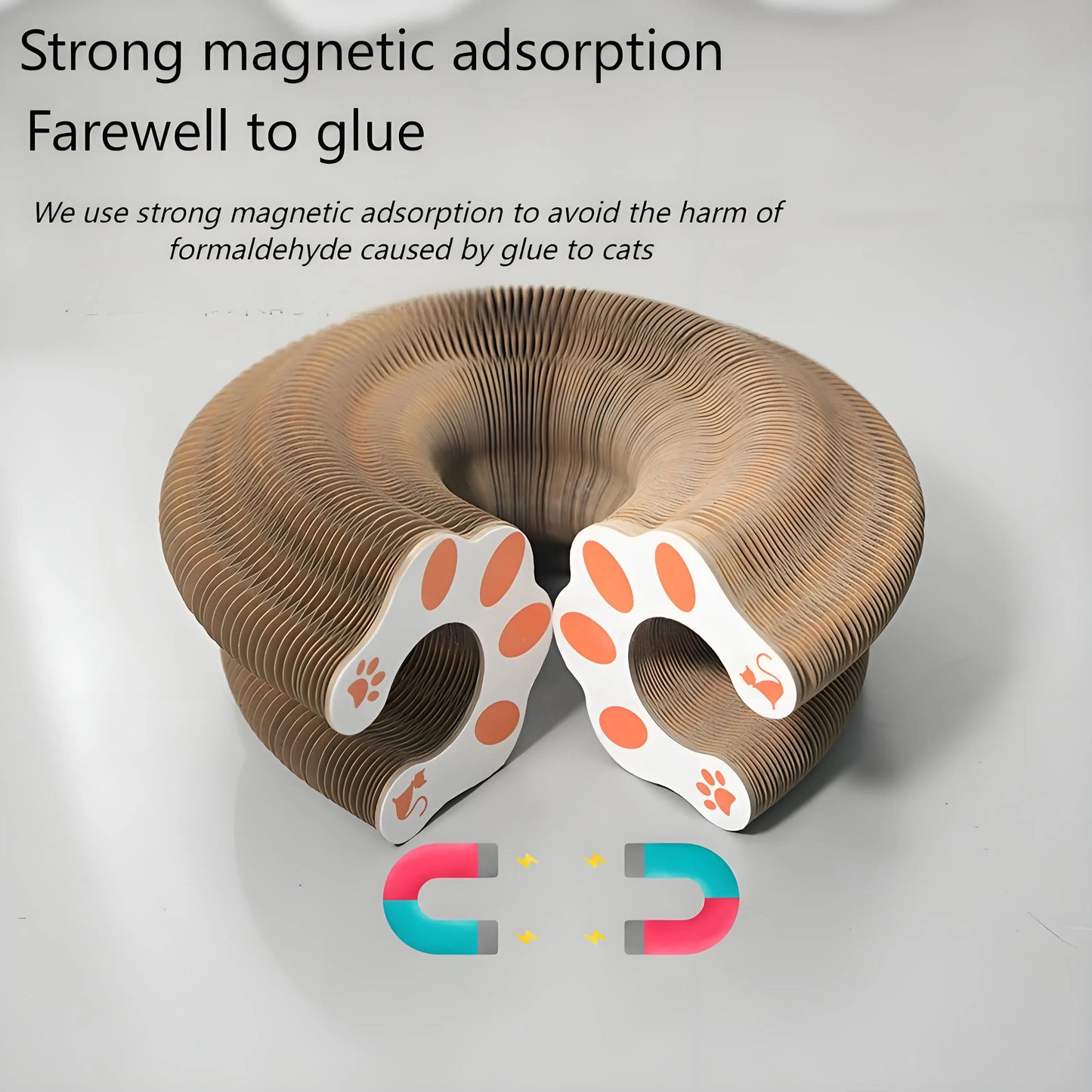 LuxePawe Magic Organ Cat Scratcher Toy – Round Corrugated Board for Cats