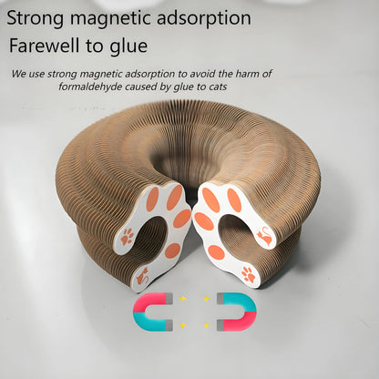 LuxePawe Magic Organ Cat Scratcher Toy – Round Corrugated Board for Cats