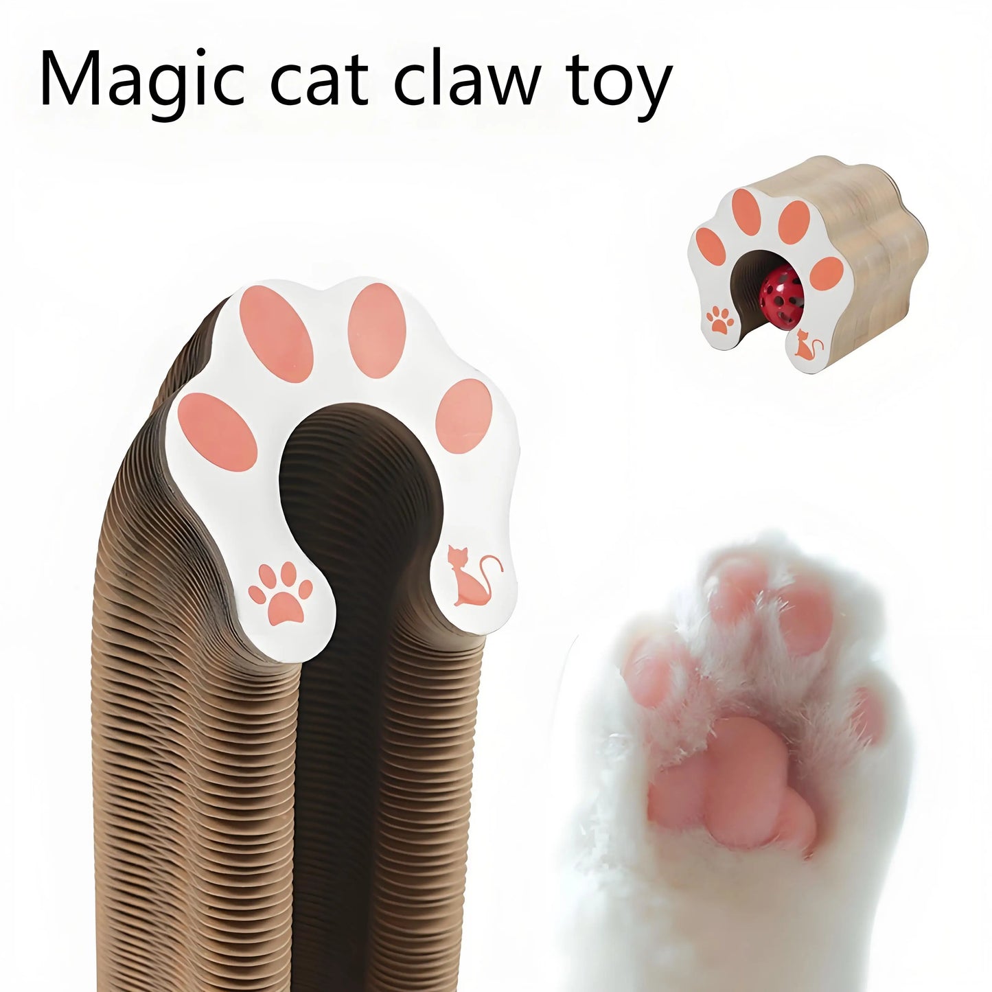 LuxePawe Magic Organ Cat Scratcher Toy – Round Corrugated Board for Cats