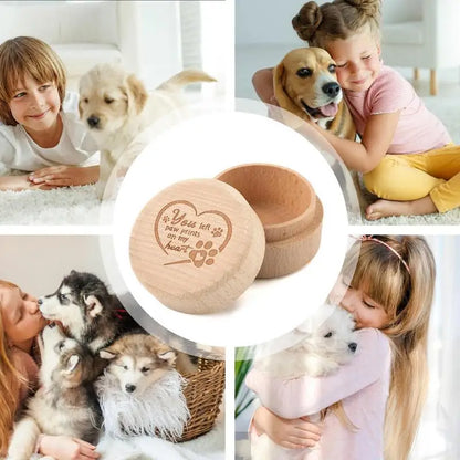 LuxePawe Durable Pet Hair & Ashes Keepsake Box for Dog & Cat Memorial
