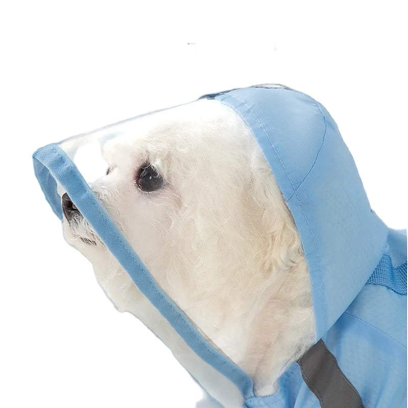 LuxePawe Pet Dog Blue Raincoat Waterproof Outdoor Fashion Coat