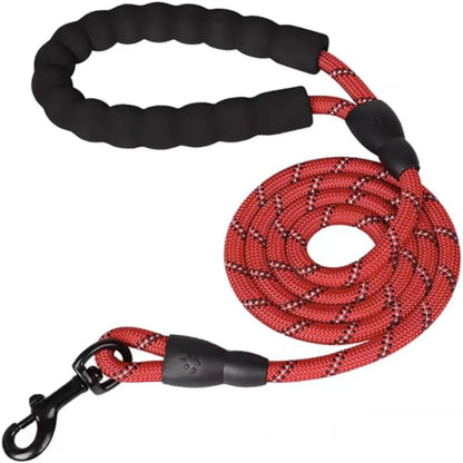 LuxePawe Heavy Duty Reflective Dog Leash 5ft with Padded Handle for Training