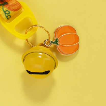 LuxePawe Breakaway Cat Collar 2-Pack Adjustable Fall Pumpkin Kitten Collar