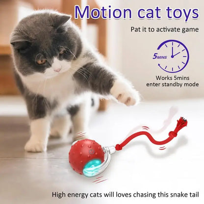 LuxePawe Automatic Smart Cat Ball Toy – USB Rechargeable with 3 Play Modes