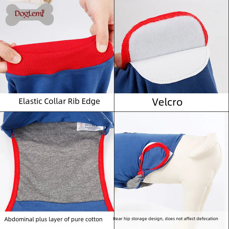 LuxePawe Post-Surgery Dog Clothing Anti-Licking Anti-Scratch Soft Cotton