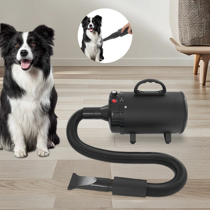 LuxePawe 2200W Professional Pet Dryer, Adjustable Speed & 4 Nozzles