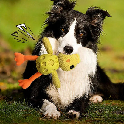 LuxePawe Squeaky Plush Chick Dog Toy Interactive Chew Toy for Dogs