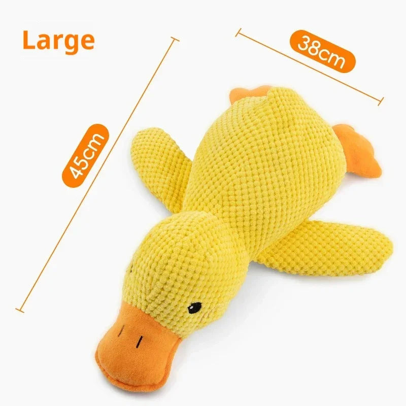 LuxePawe Plush Duck Dog Toy Calming Chew Squeaky Toy for Puppies