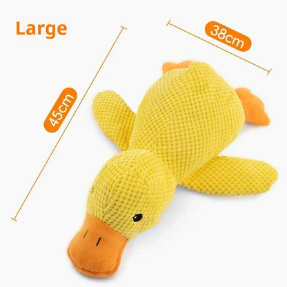 LuxePawe Plush Duck Dog Toy Calming Chew Squeaky Toy for Puppies